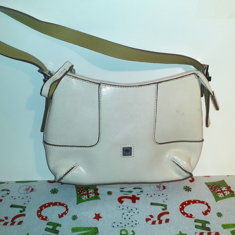 Mondani Hand Bag Off White Leather